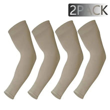 Load image into Gallery viewer, Black Men Unisex Cooling Arm Sleeves Cover Cycling Running Sun Protection Outdoor Activities Hide Tattoos Sleeve Cooling Sports Sleeve For Basketball Golf Football