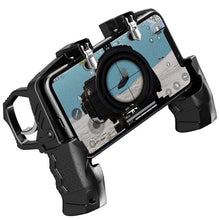 Load image into Gallery viewer, Black Metal Joystick Trigger Shooting Gamepad Portable Controller Compatible With Smartphone Gaming Mobile Phone Holder