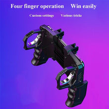 Load image into Gallery viewer, Black Metal Joystick Trigger Shooting Gamepad Portable Controller Compatible With Smartphone Gaming Mobile Phone Holder