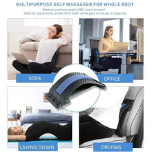 将图片加载到图库查看器,Black Purple Back Stretching Device Muscle Back Massage Relax Stretcher Posture Therapy Back Stretch Spine Pain Relief Stretcher Support Lower And Upper Muscle Pain Relief