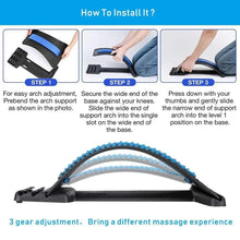 将图片加载到图库查看器,Black Purple Back Stretching Device Muscle Back Massage Relax Stretcher Posture Therapy Back Stretch Spine Pain Relief Stretcher Support Lower And Upper Muscle Pain Relief