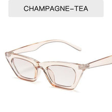 Load image into Gallery viewer, Black Rectangle Sunglasses For Women Retro Driving Glasses Vintage Fashion Style Cat Eye Sunglasses Women Small Cool Sun Glasses Luxury Eyewear