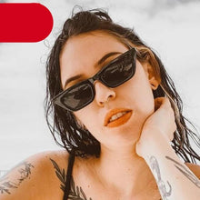 Load image into Gallery viewer, Black Rectangle Sunglasses For Women Retro Driving Glasses Vintage Fashion Style Cat Eye Sunglasses Women Small Cool Sun Glasses Luxury Eyewear