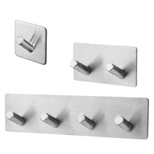 Load image into Gallery viewer, Black Robe Hook Wall Hook Towel Hook for Bathroom Stainless Steel Coat Hook Rustproof Hook Hanger for Kitchen Hardware Stainless Steel Hooks Waterproof and Oilproof Bathroom Kitchen Self Adhesive Hooks for Hanging Coat Hat Towel