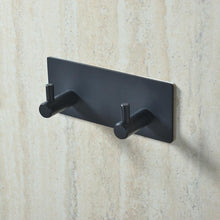 Load image into Gallery viewer, Black Robe Hook Wall Hook Towel Hook for Bathroom Stainless Steel Coat Hook Rustproof Hook Hanger for Kitchen Hardware Stainless Steel Hooks Waterproof and Oilproof Bathroom Kitchen Self Adhesive Hooks for Hanging Coat Hat Towel