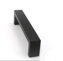 Load image into Gallery viewer, Black Silver Gold Cabinet Handle Square Furniture Hardware Stainless Steel Kitchen Door Knobs Cupboard Wardrobe Drawer Pulls Square Bar Cabinet Pull Drawer Handle Stainless Steel Modern Hardware For Kitchen And Bathroom Cabinets