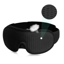 Load image into Gallery viewer, Black Soft Padded Sleeping Mask For Eyes Lightweight Blindfold Night Mask Modern Adjustable Super Smooth Eye Patch For Sleep