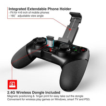 Load image into Gallery viewer, Black Solid Bluetooth Joystick Smartphone Trigger Gamepad Controller Compatible With TV PC Laptop