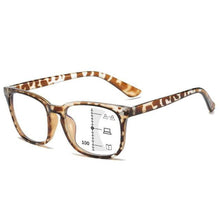 Load image into Gallery viewer, Black Square Multifocal Progressive Reading Glasses For Men Fashion With Diopters Anti-glare Computer Reading Gaming TV Phones Transparent Glasses For Women Men