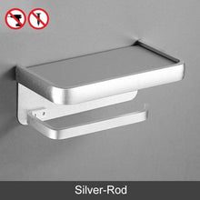 将图片加载到图库查看器,Black Toilet Paper Holder Multifunction Bathroom Storage Shelf Roll Paper Holder Toilet Paper Holder With Shelf Matte Black Toilet Paper Holder Toilet Paper Roll Holder Bathroom Adhesive Toilet Paper Holder
