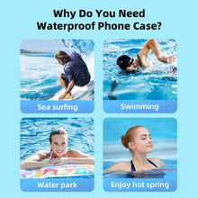 将图片加载到图库查看器,Black Waterproof Phone Case Bag For iPhone 14 13 12 Pro Max Swim Pouch For Universal Protective Phone Case Universal Waterproof Underwater Dustproof Touch Phone Case for iPhone