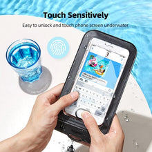 将图片加载到图库查看器,Black Waterproof Phone Case Bag For iPhone 14 13 12 Pro Max Swim Pouch For Universal Protective Phone Case Universal Waterproof Underwater Dustproof Touch Phone Case for iPhone