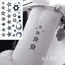 Load image into Gallery viewer, Black Waterproof Temporary Bird Tattoo Sticker Arm Leg Wrist Modern Small Tattoo For Womens And Kids