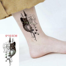 Load image into Gallery viewer, Black Waterproof Temporary Bird Tattoo Sticker Arm Leg Wrist Modern Small Tattoo For Womens And Kids