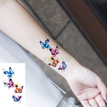 Load image into Gallery viewer, Black Waterproof Temporary Bird Tattoo Sticker Arm Leg Wrist Modern Small Tattoo For Womens And Kids