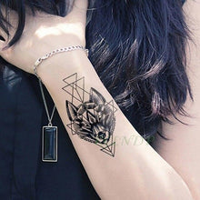 Load image into Gallery viewer, Black Waterproof Temporary Bird Tattoo Sticker Arm Leg Wrist Modern Small Tattoo For Womens And Kids