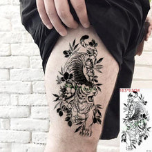 将图片加载到图库查看器,Black Waterproof Temporary Tattoo Sticker Different Design Colorful Fake Tattoo Arm Hand For Halloween Party Womens Mens