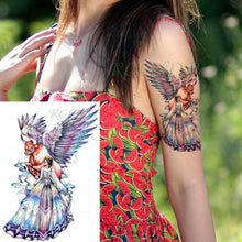将图片加载到图库查看器,Black Waterproof Temporary Tattoo Sticker Different Design Colorful Fake Tattoo Arm Hand For Halloween Party Womens Mens