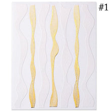 将图片加载到图库查看器,Black White 3D Nail Stickers Metal Gold Silver Geometric Tassel Strip Line Adhesive Transfer Decals Nail Art Design Gold Silver Metal Nail Sticker Metallic Curve Strip Line Nail Decal Self-Adhesive 3D Wave Design Nail Tips Decorations Manicure for Women