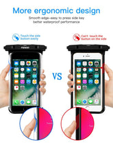 Load image into Gallery viewer, Black White Full View Waterproof Case for Phone Underwater Snow Transparent Swimming Pouch Big Mobile Phone Covers Waterproof Mobile Phone Case Underwater Waterproof Iphone Case