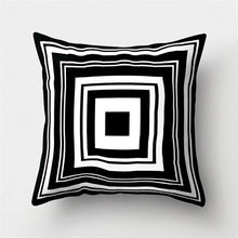 Load image into Gallery viewer, Black White Geometric Cushion Cover Pillowcase Sofa Cushions Decorative Pillow Covers Stripe Pattern Throw Pillow Case Daily Decorations Sofa Throw Pillow Case Cushion Covers Pillowcase Polyester Home Decor Pillow Cases 45x45CM