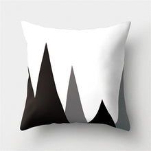 Load image into Gallery viewer, Black White Geometric Cushion Cover Pillowcase Sofa Cushions Decorative Pillow Covers Stripe Pattern Throw Pillow Case Daily Decorations Sofa Throw Pillow Case Cushion Covers Pillowcase Polyester Home Decor Pillow Cases 45x45CM