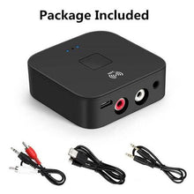 Load image into Gallery viewer, Black Wireless Bluetooth Receiver 5.0 aptX LL RCA NFC 3.5mm Jack Aux Audio Adapter