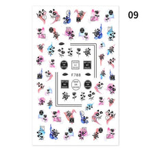 Load image into Gallery viewer, Blue Butterfly 3D Nail Stickers Flowers Leaves Self Adhesive Transfer Sliders Wraps Manicures Foils Decorations Decoration Tattoo Manicure Transfer Nail Decals Flowers Butterfly Designs Nails Supply Manicure Tips Design Nail Decoration