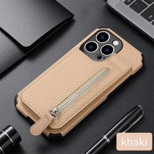 Load image into Gallery viewer, Blue Cards Wallet Leather Phone Case For Iphone 14 Plus 13 12 Mini 11 Pro Max X Xs Xr Men Luxury Business Purse Card Holder Cover Phone Case With Card Sleeve Men Phone Case