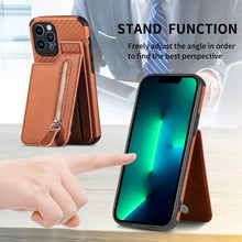 Load image into Gallery viewer, Blue Cards Wallet Leather Phone Case For Iphone 14 Plus 13 12 Mini 11 Pro Max X Xs Xr Men Luxury Business Purse Card Holder Cover Phone Case With Card Sleeve Men Phone Case