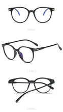 Load image into Gallery viewer, Blue Light Blocking Computer Glasses Retro Clear Lens Eyeglasses Frame And Myopia Glasses Men Women Short Sight Eyewear Blue Coated Women Diopter Eyeglass0 -0.5 -1 -1.5 -2 -2.5 -3 -3.5 -4 -5 -6