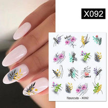 将图片加载到图库查看器,Blue Marble Water Decal Sticker Wave Line Flower Leaf Tree Summer Slider Decor For Manicuring Nail Art Watermarks Curve Graffiti Nail Design for Acrylic Nail Supplies Designer Nail Decorations for Women Girls Kids