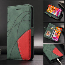 Load image into Gallery viewer, Blue PU Leather Wallet Flip Phone Case Cover For iPhone 13 Pro Max Case Leather Flip Cover iPhone 13 Pro Phone Case For iPhone 12 Mini 14 11 8 7 6 6s Plus 5 5s Case