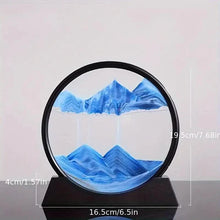 Load image into Gallery viewer, Blue Quicksand Art Glass Ornament - 3D Moving Sand Painting