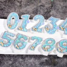 将图片加载到图库查看器,Blue Shell Glitter Number Birthday Candles Numeral Birthday Candles Cake Numeral Candles Number 0-9 Glitter Cake Topper Decoration for Birthday Wedding Anniversary Party Cake Toppers Birthday Wedding Digital Cakes Dessert Decor Birthday Decoration