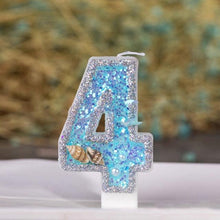 将图片加载到图库查看器,Blue Shell Glitter Number Birthday Candles Numeral Birthday Candles Cake Numeral Candles Number 0-9 Glitter Cake Topper Decoration for Birthday Wedding Anniversary Party Cake Toppers Birthday Wedding Digital Cakes Dessert Decor Birthday Decoration