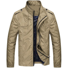 Load image into Gallery viewer, Blue Spring Autumn Casual Solid Fashion Slim Jacket Men Overcoat Jackets Men's Jacket Men's Lightweight Windbreaker Stretch Athletic Outdoor Golf Jacket