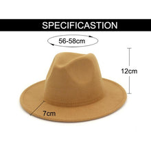 Load image into Gallery viewer, Two Colors Spray Painted Wool Jazz Hat Fedora Unisex Color Autumn Winter Retro Hat Two Tone Dress Hat 56-58CM