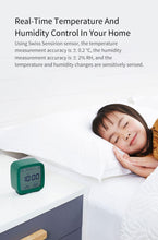Load image into Gallery viewer, Bluetooth Alarm Clock Temperature Humidity Display LCD Screen Adjustable Clock Dual Alarm Clock with Night Light, Alarm Clock for Kids Small Alarm Clock for Home Bedroom Travel USB Powered Cute Design Nightlight With APP Smart Home