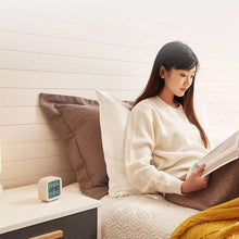 Load image into Gallery viewer, Bluetooth Alarm Clock Temperature Humidity Display LCD Screen Adjustable Clock Dual Alarm Clock with Night Light, Alarm Clock for Kids Small Alarm Clock for Home Bedroom Travel USB Powered Cute Design Nightlight With APP Smart Home