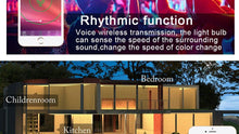 Load image into Gallery viewer, Bluetooth E27 LED Bulb RGB Smart Light Bulbs 15W B22 RGBW RGBWW Lampada Colorful Dimmable Phone APP Control LED Lamp For Home WiFi & Bluetooth 5.0, Compatible w/ Alexa & Google Without Hub, Dimmable, Music Sync, Schedules, Color Changing Light Bulb RGBW
