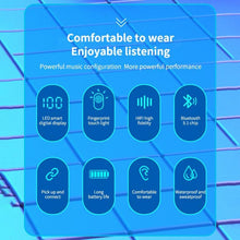 Load image into Gallery viewer, Bluetooth Earphones Wireless Headphones With Microphone Sports Waterproof Touch Control Wireless Headsets Earbuds Phone Updated Design with Industry Leading Sound & Improved Comfort, Long Wireless Range,