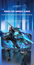 Load image into Gallery viewer, Bluetooth Game Headset Mobile Game 65ms Low Latency Chicken Winner True Wireless Earbuds with Mic Gaming Bluetooth Headphones Touch Control Eating Competitive Stereo Noise Reduction Earphones With Mic
