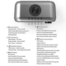 将图片加载到图库查看器,Bluetooth Speaker Wireless Charger with Alarm Clock
