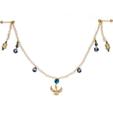 将图片加载到图库查看器,Egyptian Goddess Dangle Nipple Chain Created with Crystals