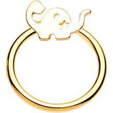 Load image into Gallery viewer, 14G 3/8 Gold Tone IP Dinosaur Brontosaurus BCR Captive Ring