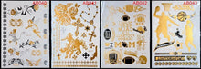Load image into Gallery viewer, Body Tattoo Art Painting Stickers Glitter Gold Silver Temporary Waterproof Nontoxic Long Lasting Tattoos