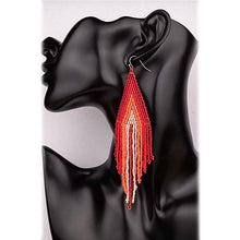 将图片加载到图库查看器,Boho Long Beaded Drop Earrings