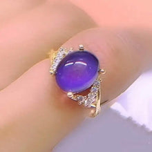 Load image into Gallery viewer, Boho Style Color Changing Mood Stone Cuff Rings