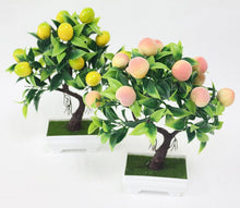 Load image into Gallery viewer, Bonsai Artificial Bonsai Fake Tree Yellow Foam Fruit Potted For Home Decoration Accessories Wedding Decor